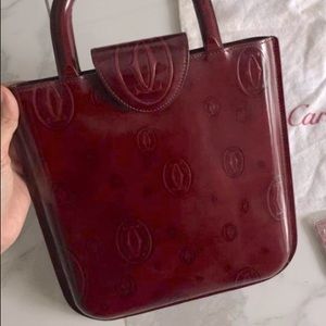 Cartier Happy Birthday bag Burgundy Patent Leather